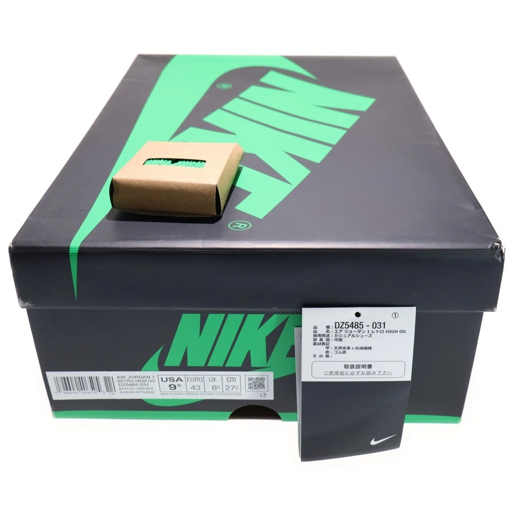 NIKE(ナイキ) AIR JORDAN 1 RETRO HIGH OG LUCKY GREEN DZ5485-031 エアジョーダン レトロ ラッキーグリーン ハイカットスニーカー US9.5/27.5cm グリーン/ホワイト