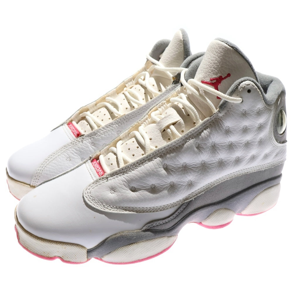 NIKE(ナイキ) AIR JORDAN 13 RETRO WHITE SPARK STEALTH GS エアジョーダン13 レトロ ホワイト スパーク ステルス ハイカットスニーカー US6.5Y/24.5cm 439358-101 レディース
