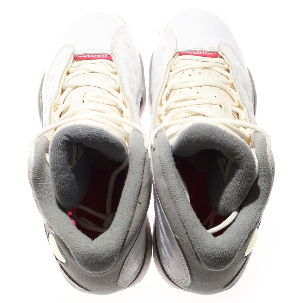 NIKE(ナイキ) AIR JORDAN 13 RETRO WHITE SPARK STEALTH GS エアジョーダン13 レトロ ホワイト スパーク ステルス ハイカットスニーカー US6.5Y/24.5cm 439358-101 レディース