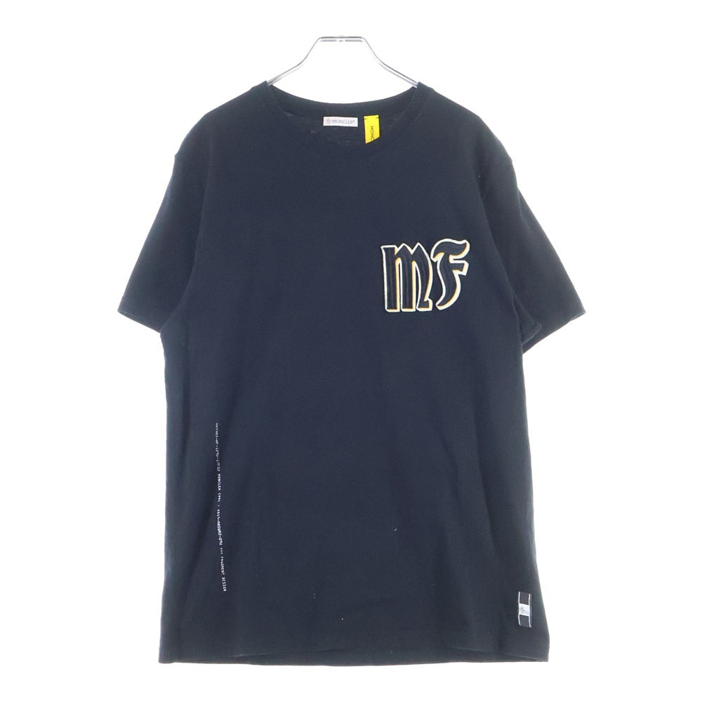 MONCLER(モンクレール) ×FRAGMENT 19SS ワッペン バックプリント 半袖Tシャツカットソー E109U8000250 8391Q ブラック