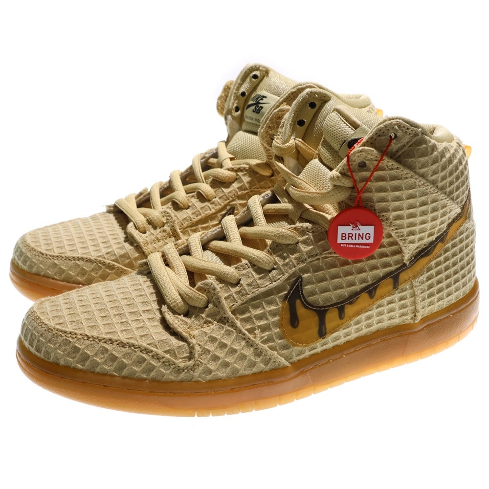 NIKE SB(ナイキエスビー) 【観賞用 2015年製】DUNK HIGH PREMIUM SB WAFFLES 313171-722 SBダンク ワッフル ハイカットスニーカー US10/28.0cm ベージュ