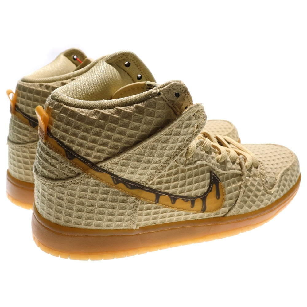 NIKE SB(ナイキエスビー) 【観賞用 2015年製】DUNK HIGH PREMIUM SB WAFFLES 313171-722 SBダンク ワッフル ハイカットスニーカー US10/28.0cm ベージュ