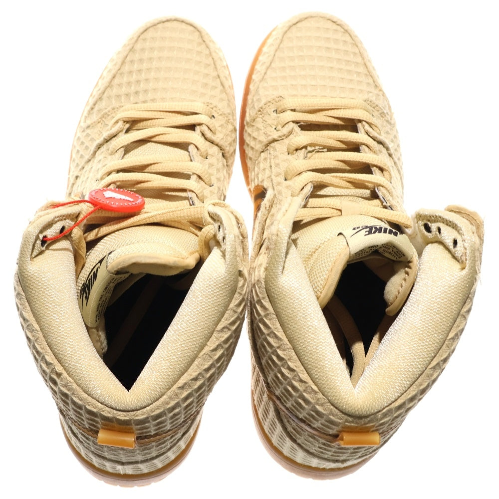 NIKE SB(ナイキエスビー) 【観賞用 2015年製】DUNK HIGH PREMIUM SB WAFFLES 313171-722 SBダンク ワッフル ハイカットスニーカー US10/28.0cm ベージュ