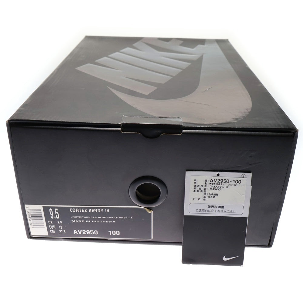 NIKE(ナイキ) ×KENDRICK LAMAR CORTEZ KENNY 4 AV2950-100 ケンドリック・ラマー コルテッツ ケニー4 ローカットスニーカー US9.5/27.5cm ホワイト