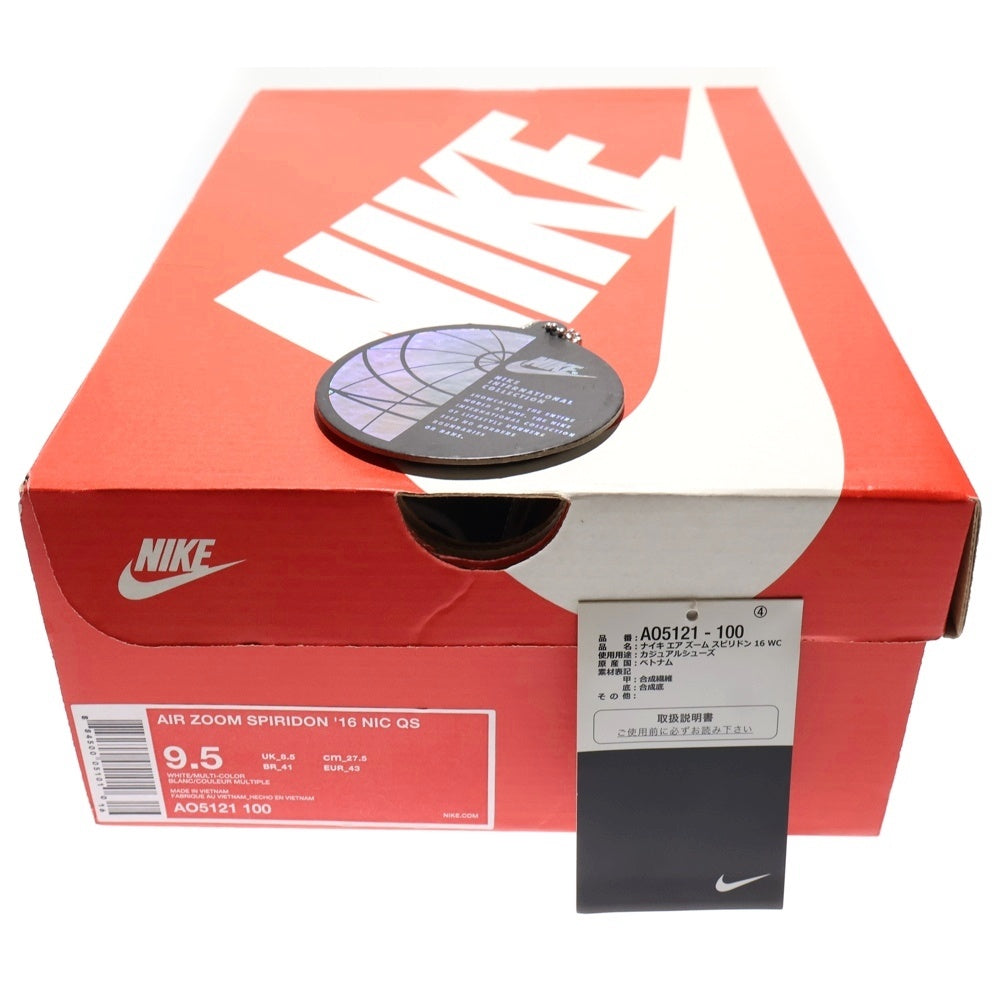 NIKE(ナイキ) AIR ZOOM SPIRIDON 16 NIC QS AO5121-100 エアズーム スピリドン16 ローカットスニーカー US9.5/27.5cm ホワイト