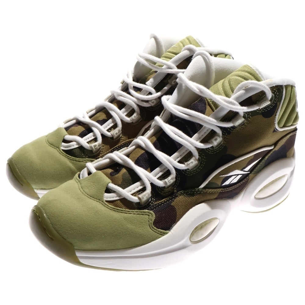 Reebok(リーボック) ×A BATHING APE×mita sneakers Question Mid 1st BD4232 アベイシングエイプ ミタスニーカーズ クエスチョン ミッドカットスニーカー US10/28.0cm カモ