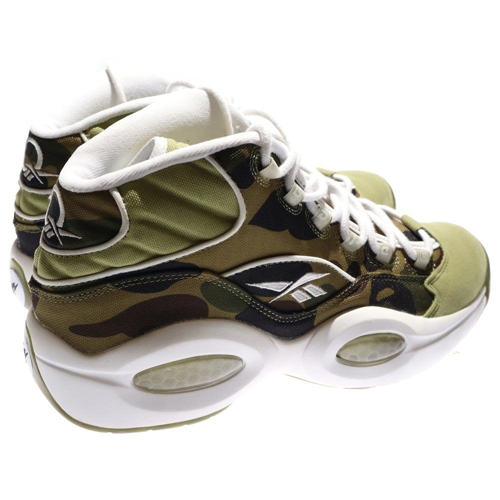 Reebok(リーボック) ×A BATHING APE×mita sneakers Question Mid 1st BD4232 アベイシングエイプ ミタスニーカーズ クエスチョン ミッドカットスニーカー US10/28.0cm カモ