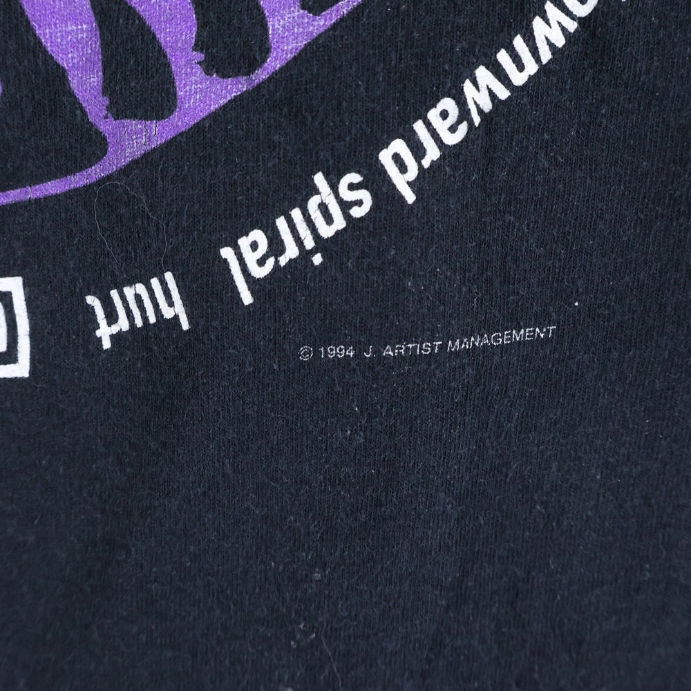 VINTAGE(ヴィンテージ) 90s NINE INCH NAILS TEE ナインインチネイルズ 刺繍ロゴ バックプリント クルーネック 半袖Tシャツ ブラック