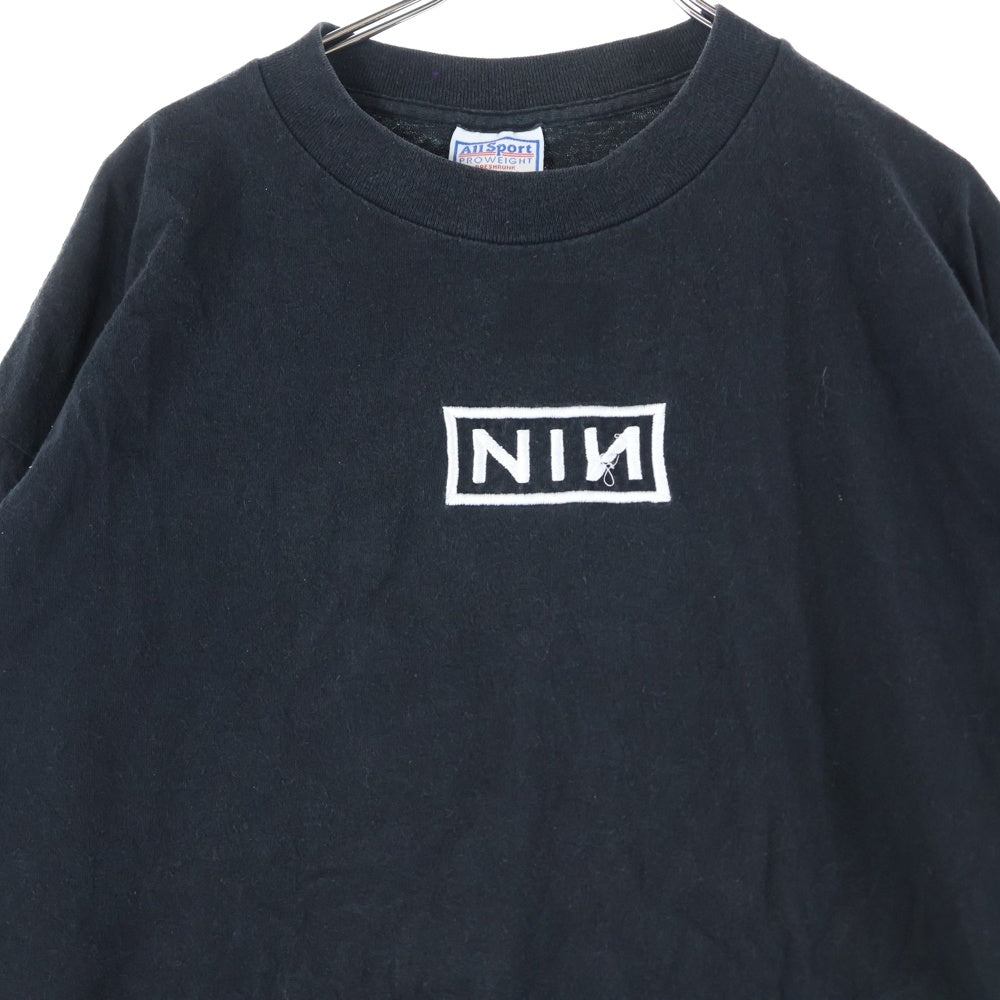 VINTAGE(ヴィンテージ) 90s NINE INCH NAILS L/S TEE ナインインチネイルズ ボックス刺繍 クルーネック 長袖Tシャツ カットソー ブラック