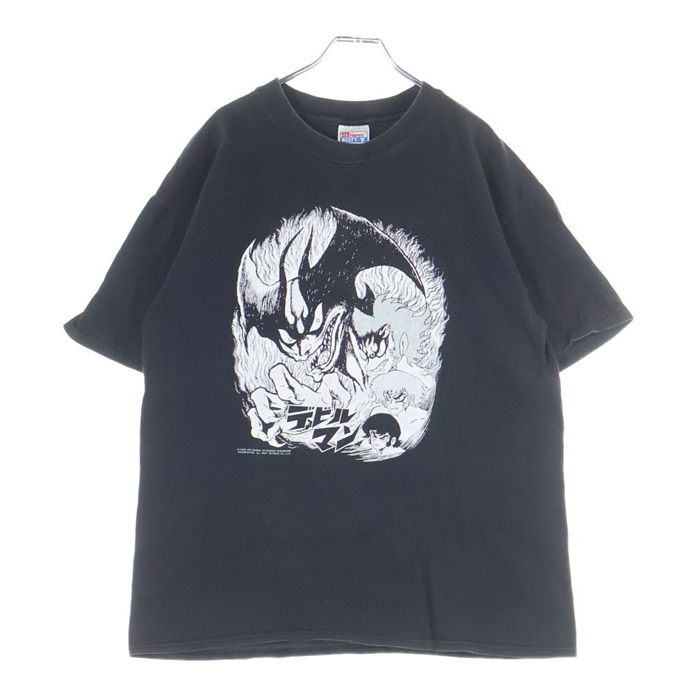 VINTAGE(ヴィンテージ) 90s DEVILMAN TEE デビルマン 両面プリント クルーネック 半袖Tシャツ カットソー ブラック