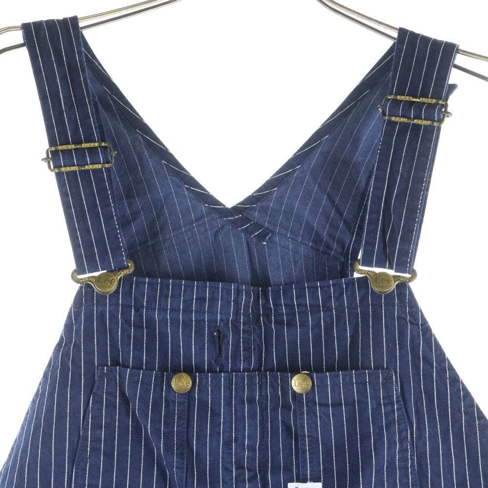 LEE(リー) フロントロゴワッペン ストライプ オーバーオール インディゴ