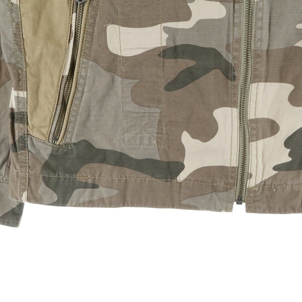 AVIREX(アヴィレックス) フロントロゴ ジップアップ ミリタリージャケット カモフラ