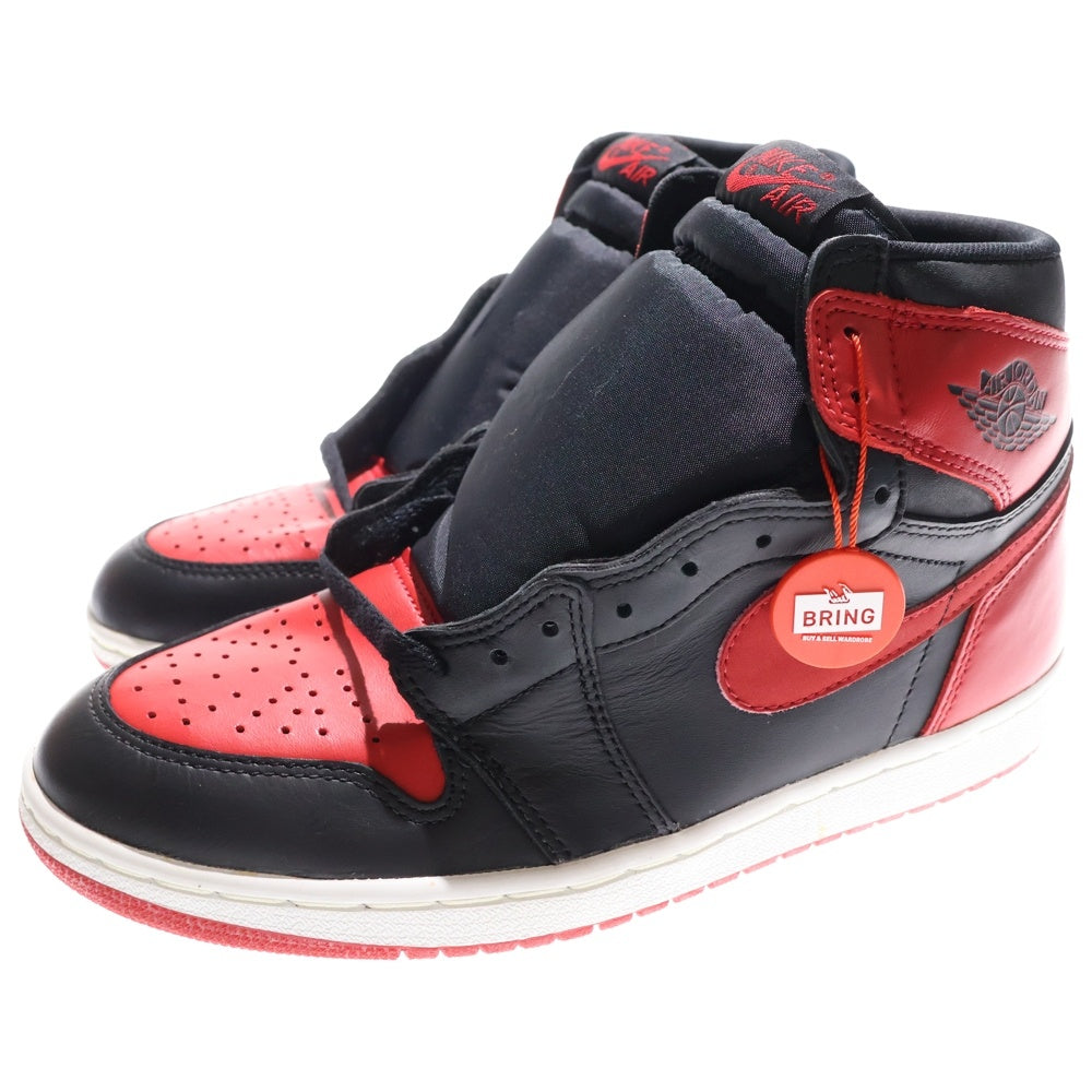 NIKE(ナイキ) 【観賞用1994年製】AIR JORDAN 1 HIGH BRED 130207-061 エアジョーダン 1 ブレッド ハイカットスニーカー US9/27.0cm ブラック/レッド