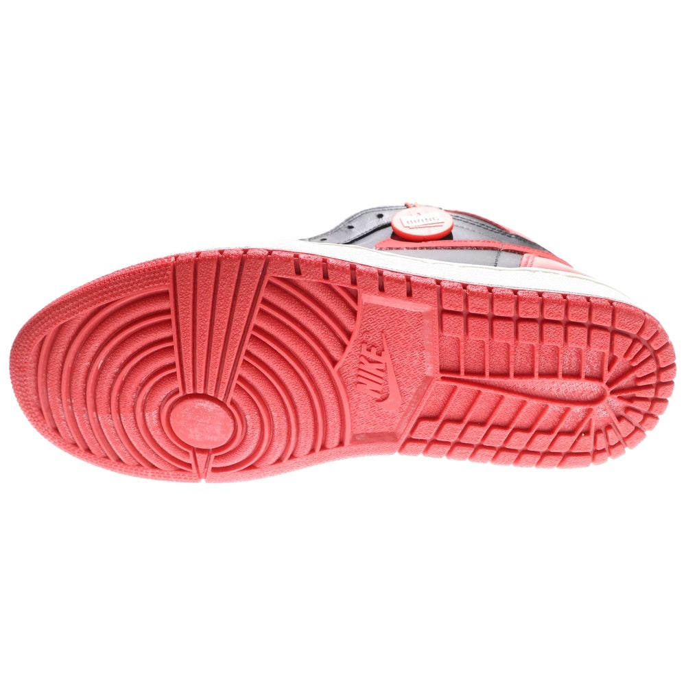 NIKE(ナイキ) 【観賞用1994年製】AIR JORDAN 1 HIGH BRED 130207-061 エアジョーダン 1 ブレッド ハイカットスニーカー US9/27.0cm ブラック/レッド