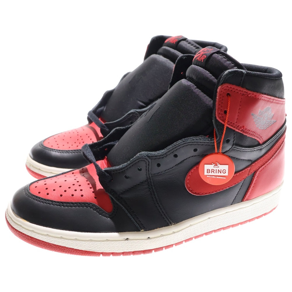 NIKE(ナイキ) 【観賞用1994年製】AIR JORDAN 1 HIGH BRED 130207-061 エアジョーダン 1 ブレッド ハイカットスニーカー US9/27.0cm ブラック/レッド