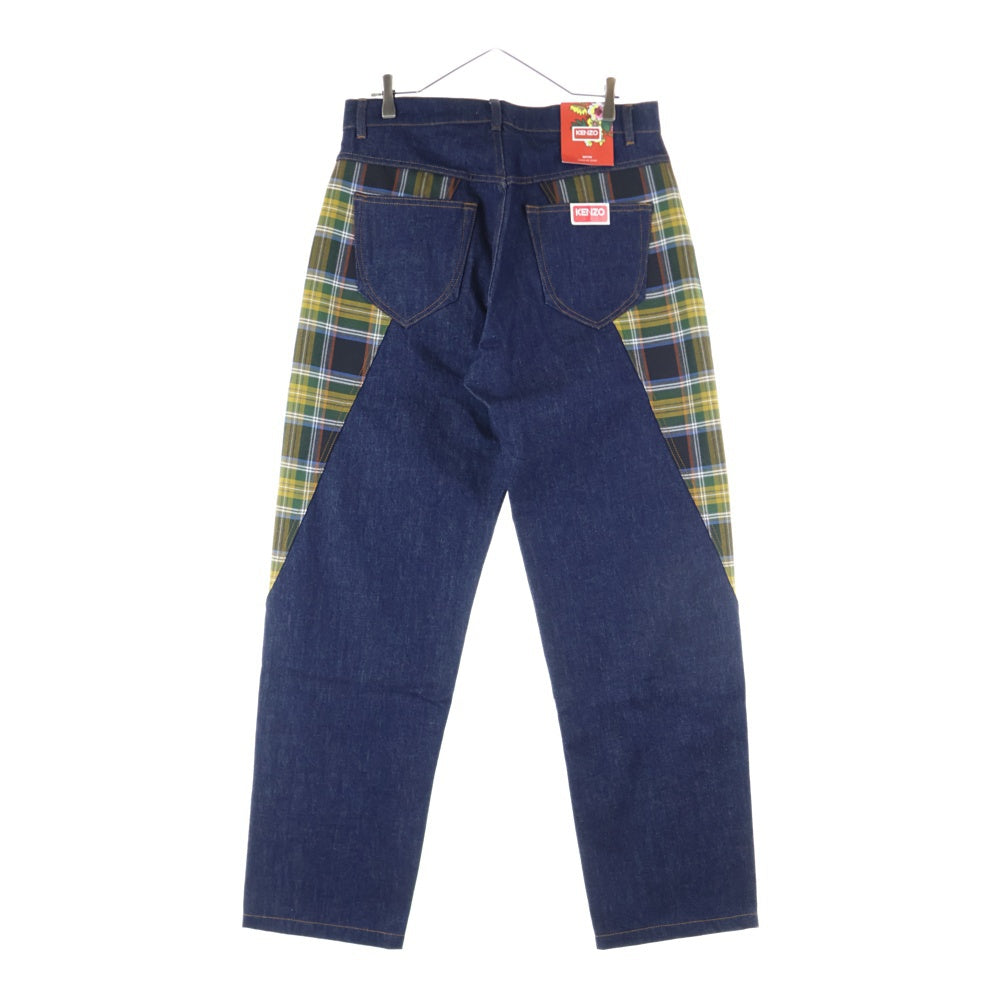 KENZO(ケンゾー) サイドチェック ワイドデニム FD65DP4096B1 インディゴ