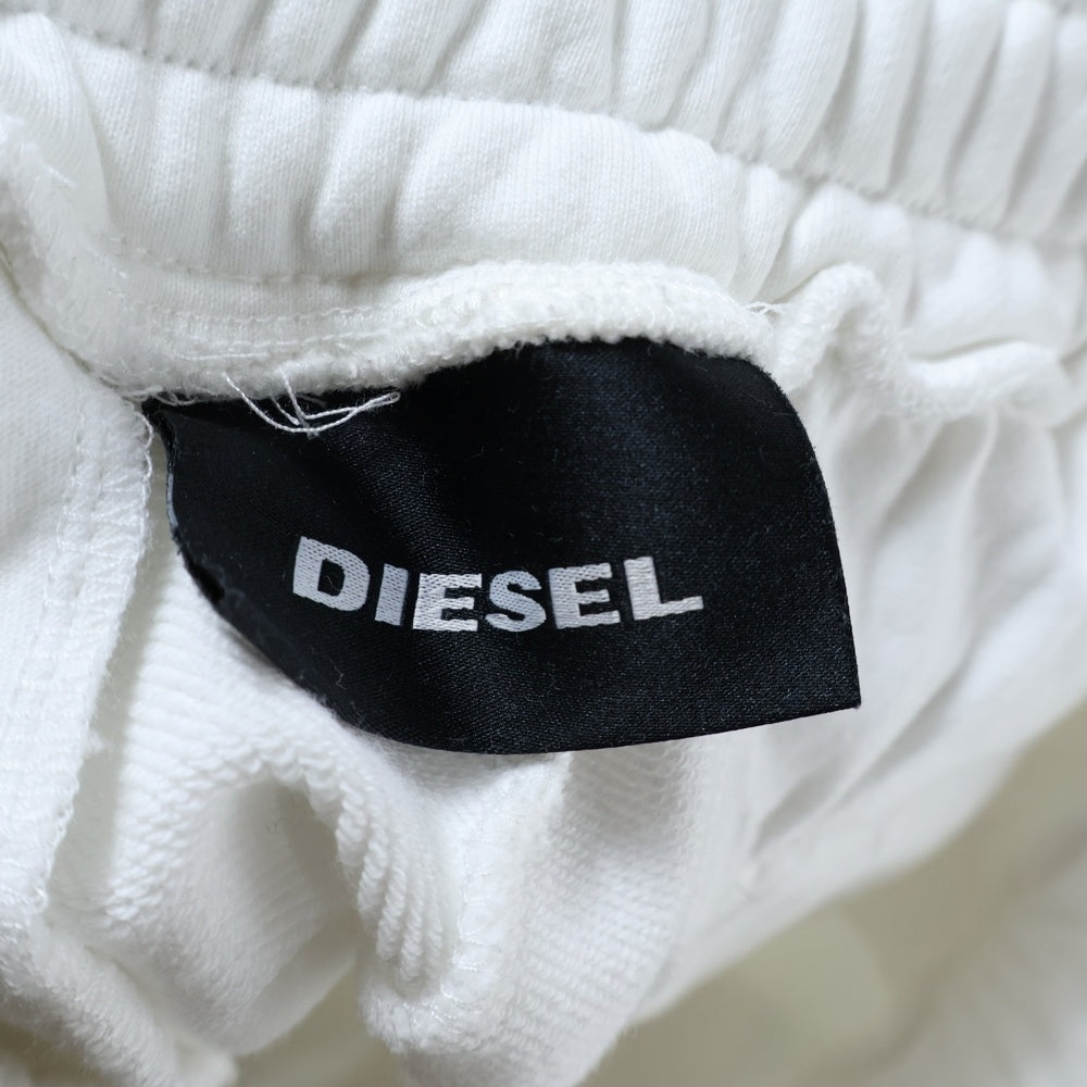 DIESEL(ディーゼル) ロゴプリント スウェット ハーフパンツ ホワイト