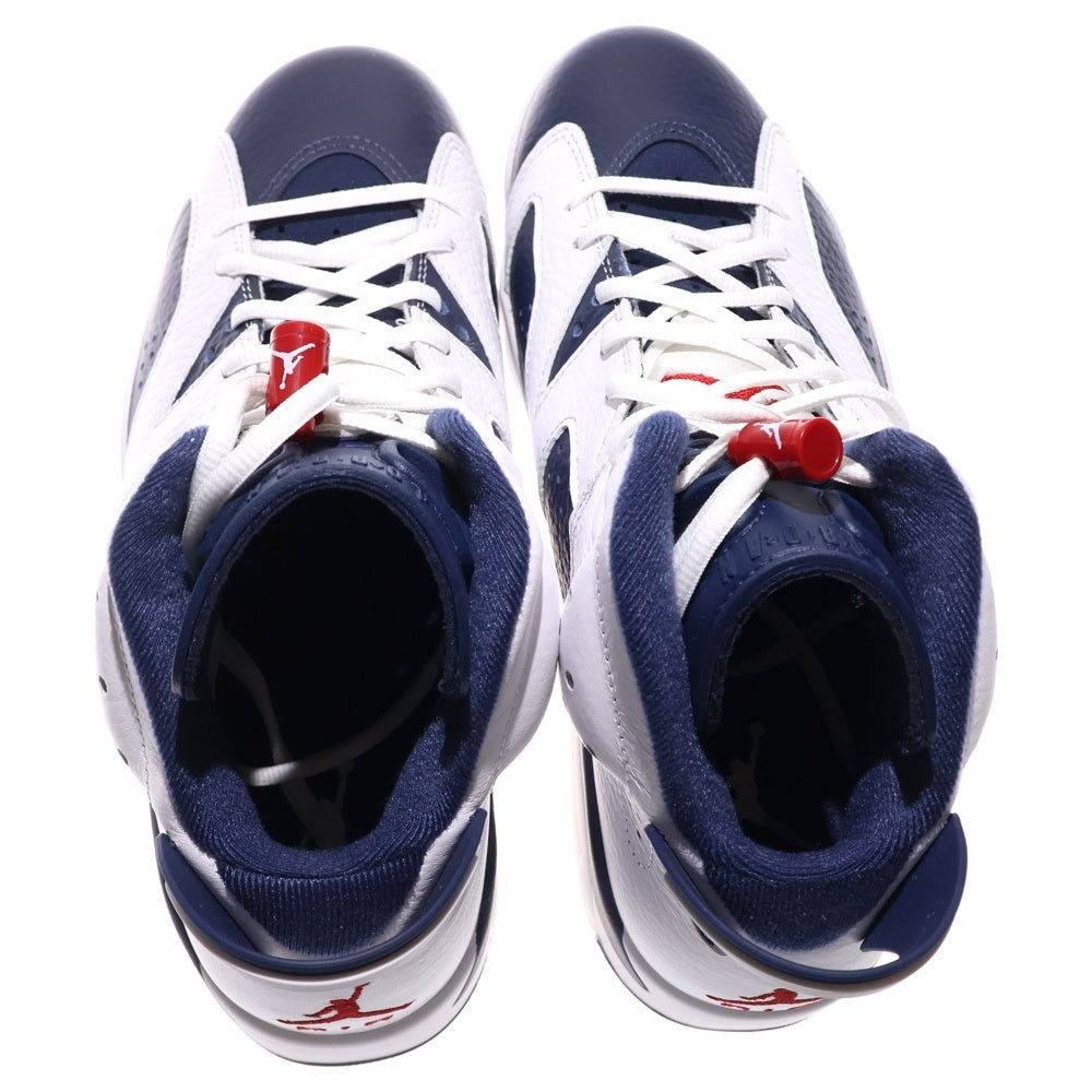 NIKE(ナイキ) AIR JORDAN 6 RETRO OLYMPIC CT8529-164 エアジョーダン6 レトロ オリンピック ハイカットスニーカー ホワイト/ネイビー US8/26.0cm