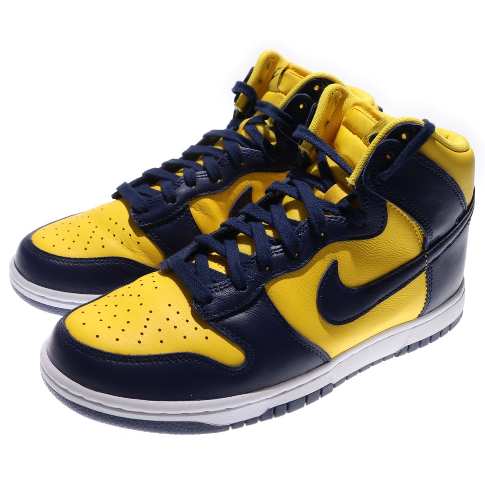 NIKE(ナイキ) DUNK HIGH RETRO SE HF3143-700 ダンク ハイカットスニーカー イエロー/ネイビー US8/26.0cm
