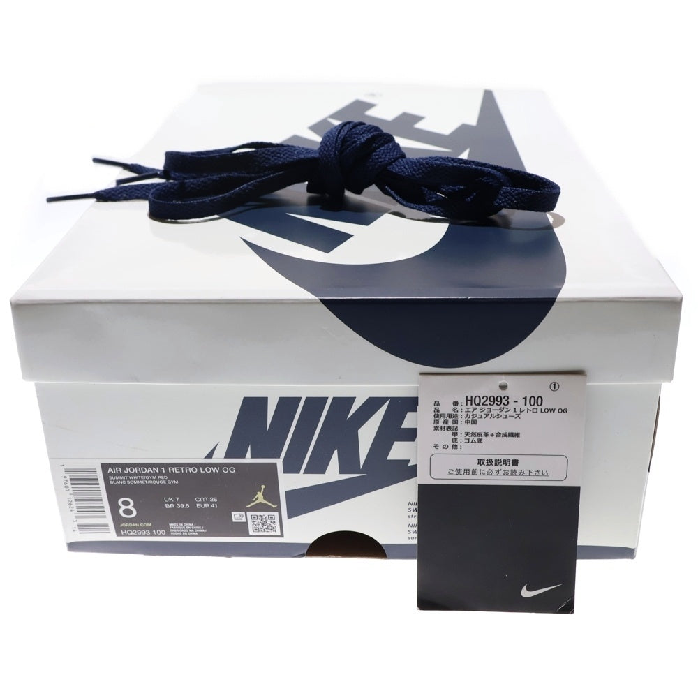 NIKE(ナイキ) AIR JORDAN 1 RETRO LOW OG HQ2993-100 エアジョーダン1 ローカットスニーカー ネイビー/レッド US8/26.0cm