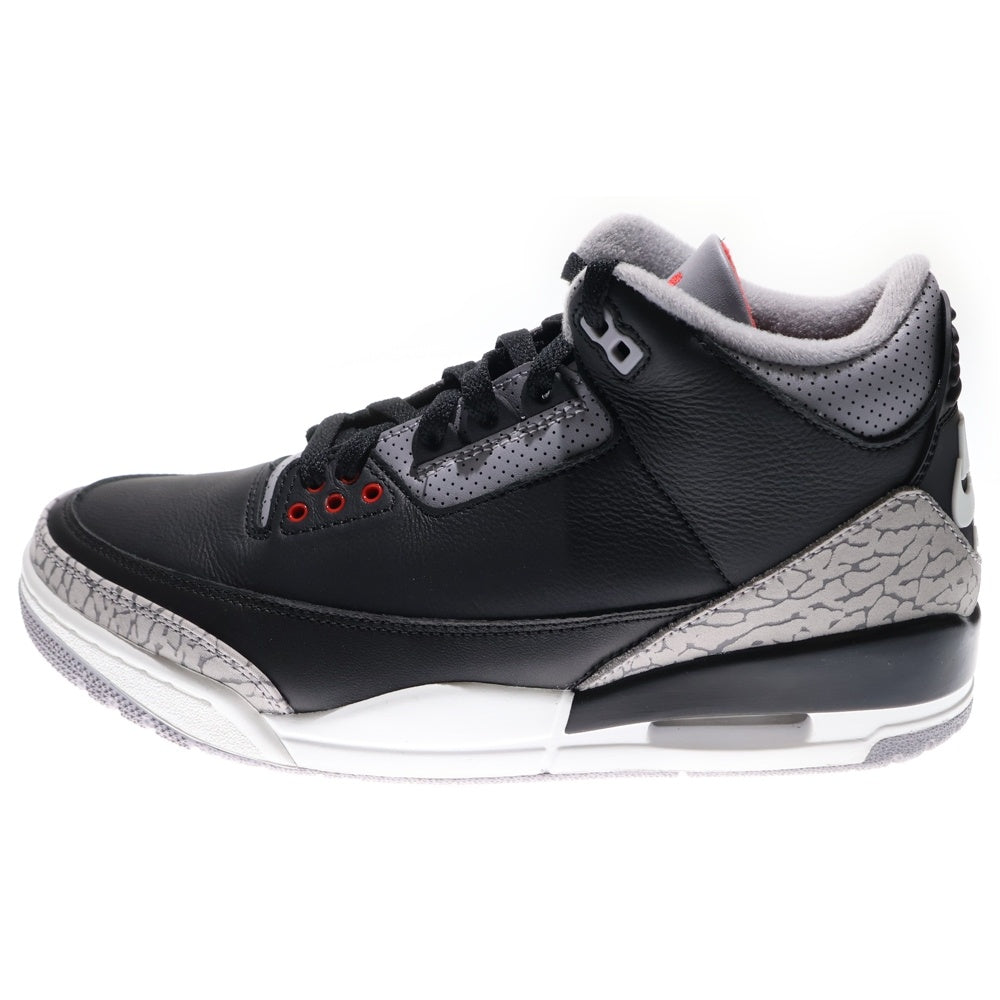 NIKE(ナイキ) AIR JORDAN 3 RETRO BLACK CEMENT DN3707-010 エアジョーダン3 レトロ ブラックセメント ローカットスニーカー ブラック US8/26.0cm