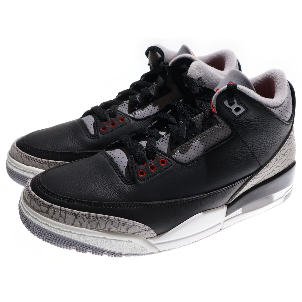NIKE(ナイキ) AIR JORDAN 3 RETRO BLACK CEMENT DN3707-010 エアジョーダン3 レトロ ブラックセメント ローカットスニーカー ブラック US8/26.0cm