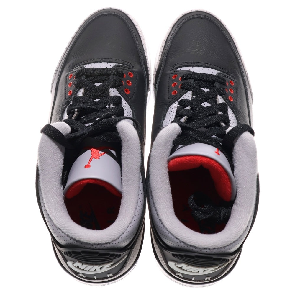 NIKE(ナイキ) AIR JORDAN 3 RETRO BLACK CEMENT DN3707-010 エアジョーダン3 レトロ ブラックセメント ローカットスニーカー ブラック US8/26.0cm
