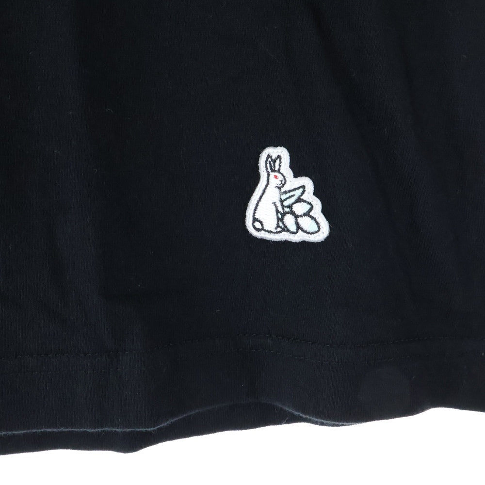 FR2(エフアールツー) ロゴ刺繍 半袖Tシャツ カットソー ブラック