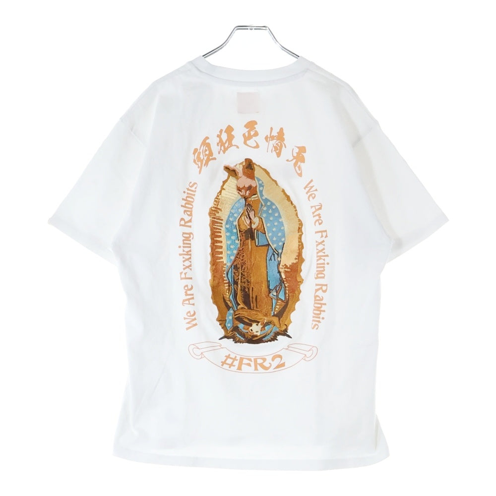 FR2(エフアールツー) バックロゴ刺繍 コットン 半袖Tシャツ カットソー ホワイト