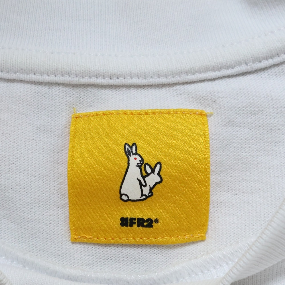 FR2(エフアールツー) バックロゴ刺繍 コットン 半袖Tシャツ カットソー ホワイト