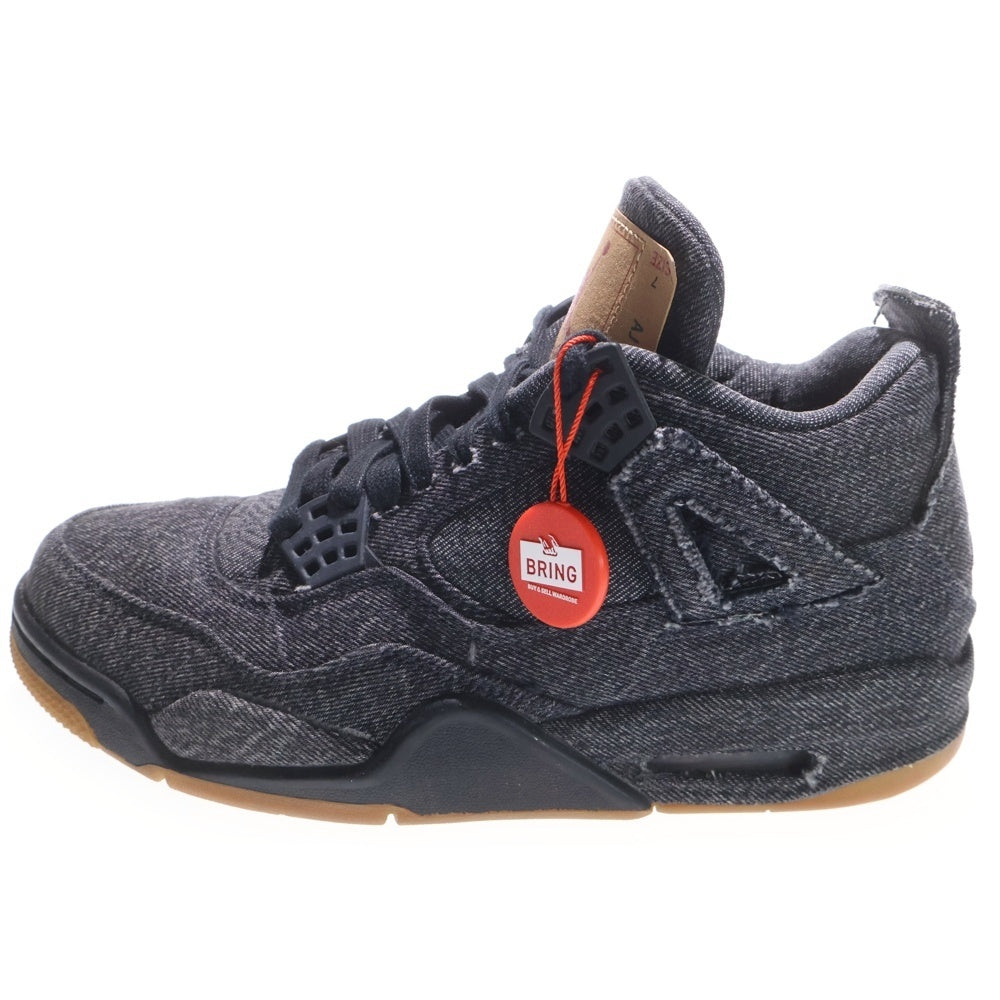 NIKE(ナイキ) ×Levi's AIR JORDAN 4 RETRO AO2571-001 リーバイス エアジョーダン4 デニム ハイカットスニーカー ブラック US7/25.0cm