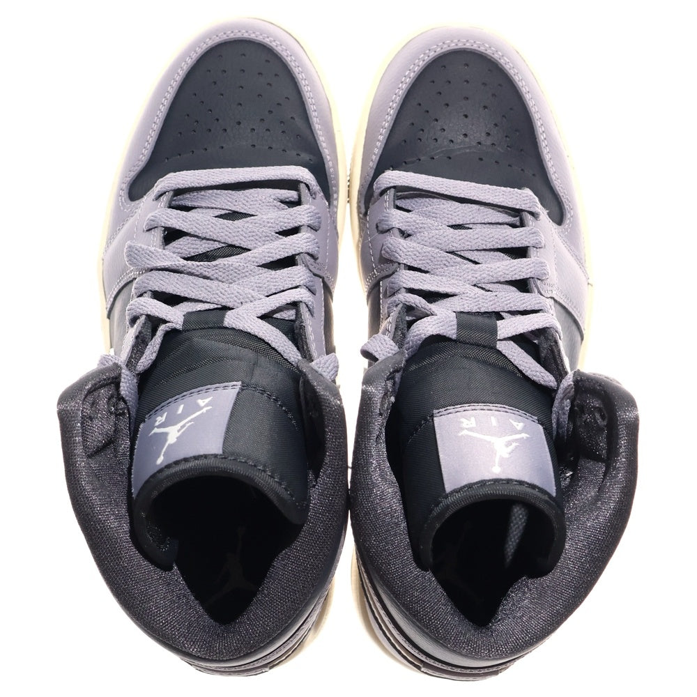 NIKE(ナイキ) WMNS AIR JORDAN 1 MID BQ6472-022 エアジョーダン 1 ミドルカットスニスニーカーシューズ グレー/ホワイト US7.5/24.5cm レディース
