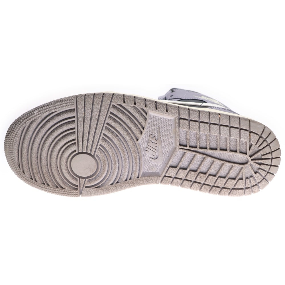 NIKE(ナイキ) WMNS AIR JORDAN 1 MID BQ6472-022 エアジョーダン 1 ミドルカットスニスニーカーシューズ グレー/ホワイト US7.5/24.5cm レディース