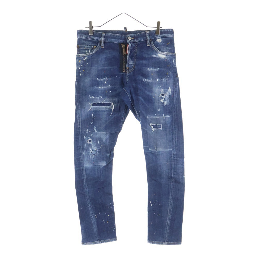 DSQUARED2(ディースクエアード) 18AW TWIST JEANS ツイストジーンズ ストレートパンツ S71LB0503 インディゴ