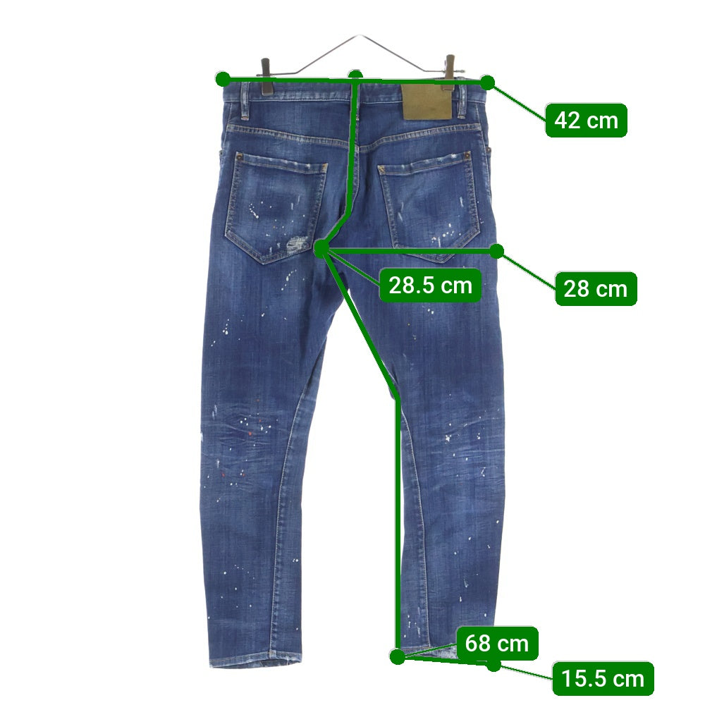 DSQUARED2(ディースクエアード) 18AW TWIST JEANS ツイストジーンズ ストレートパンツ S71LB0503 インディゴ