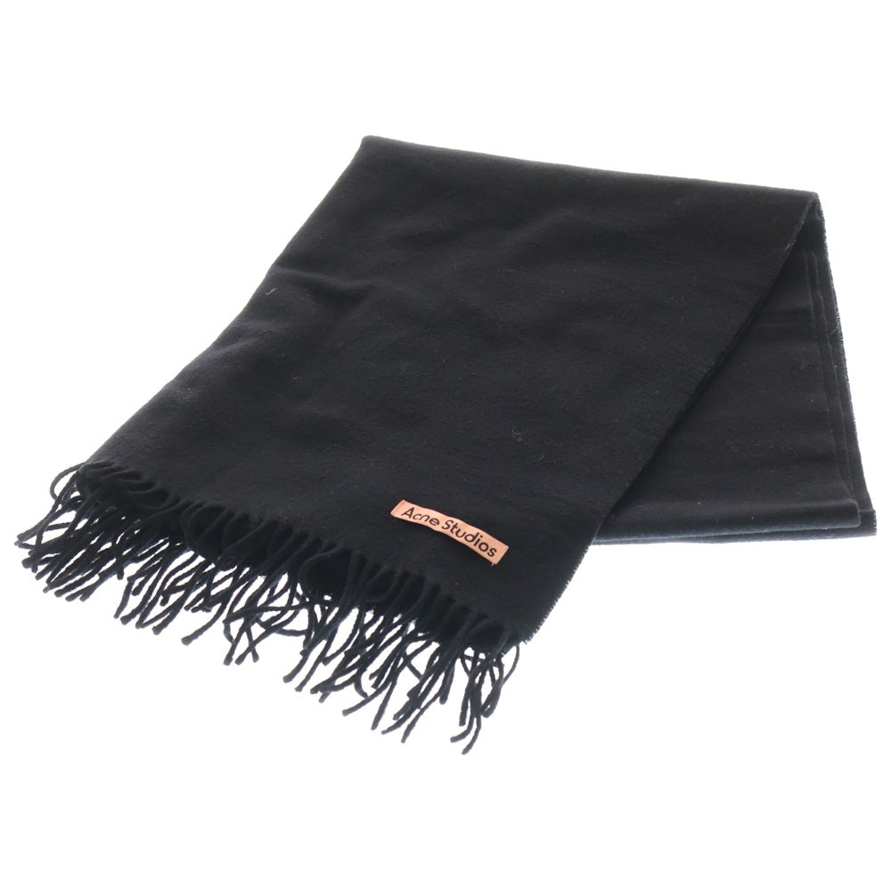 Acne Studios(アクネ ストゥディオズ) フリンジウールスカーフ ピンクラベル CA0102 ブラック