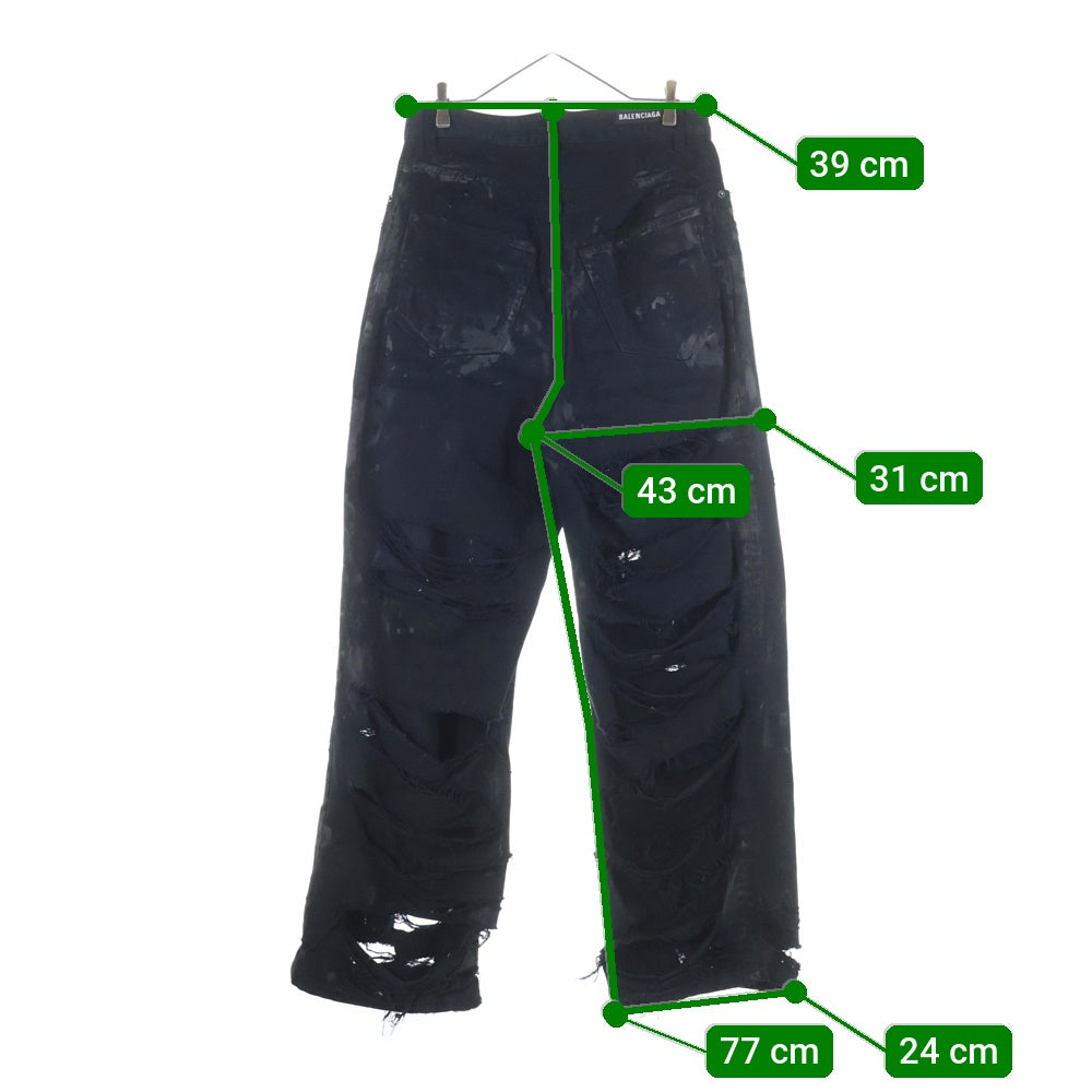 BALENCIAGA(バレンシアガ) 23SS SUPER DESTROYED BAGGY 745248 TNW11