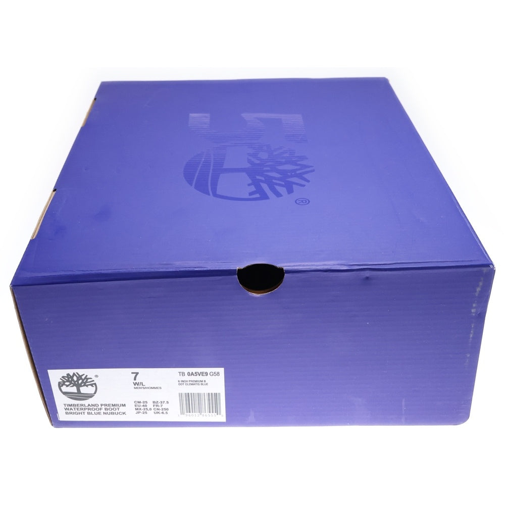 Timberland(ティンバーランド) 50th Anniversary PREMIUM WATERPROOF BOOT A5VE9 A8698 50周年 プレミアムウォータープルーフブーツ ブルー 25.0cm