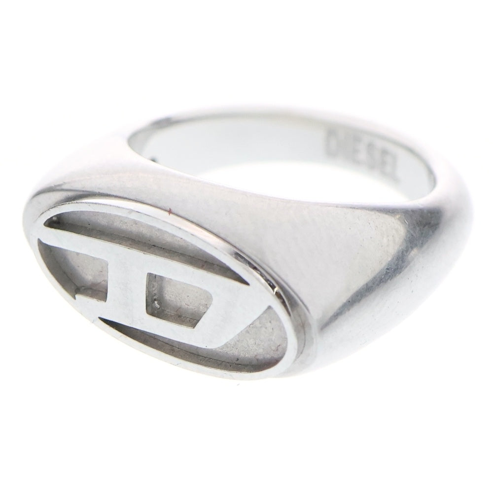 DIESEL(ディーゼル) Dロゴシグネットリング シルバー