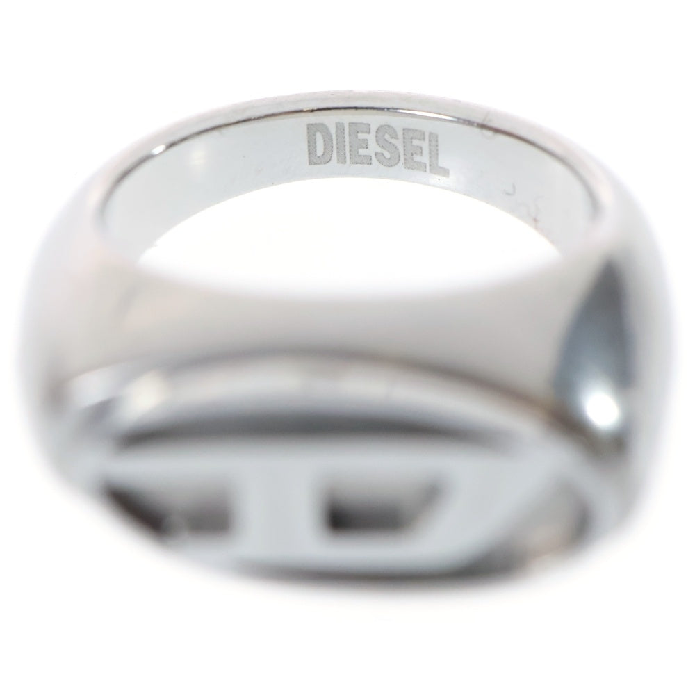 DIESEL(ディーゼル) Dロゴシグネットリング シルバー