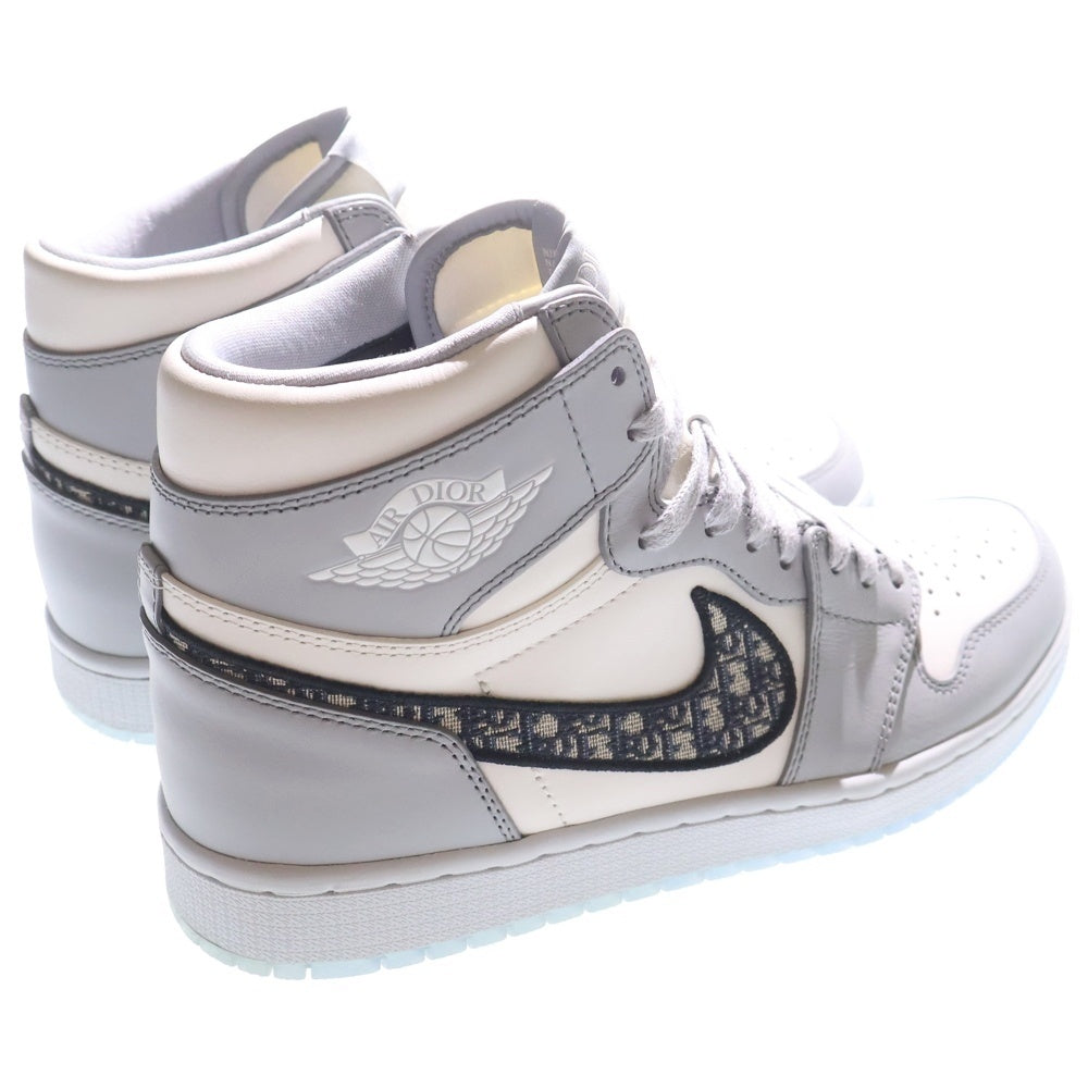 NIKE(ナイキ) DIOR AIR JORDAN 1 HIGH OG CN8607-002 ディオール エアジョーダン1 ハイカットスニーカー US9/27.0cm ホワイト/グレー