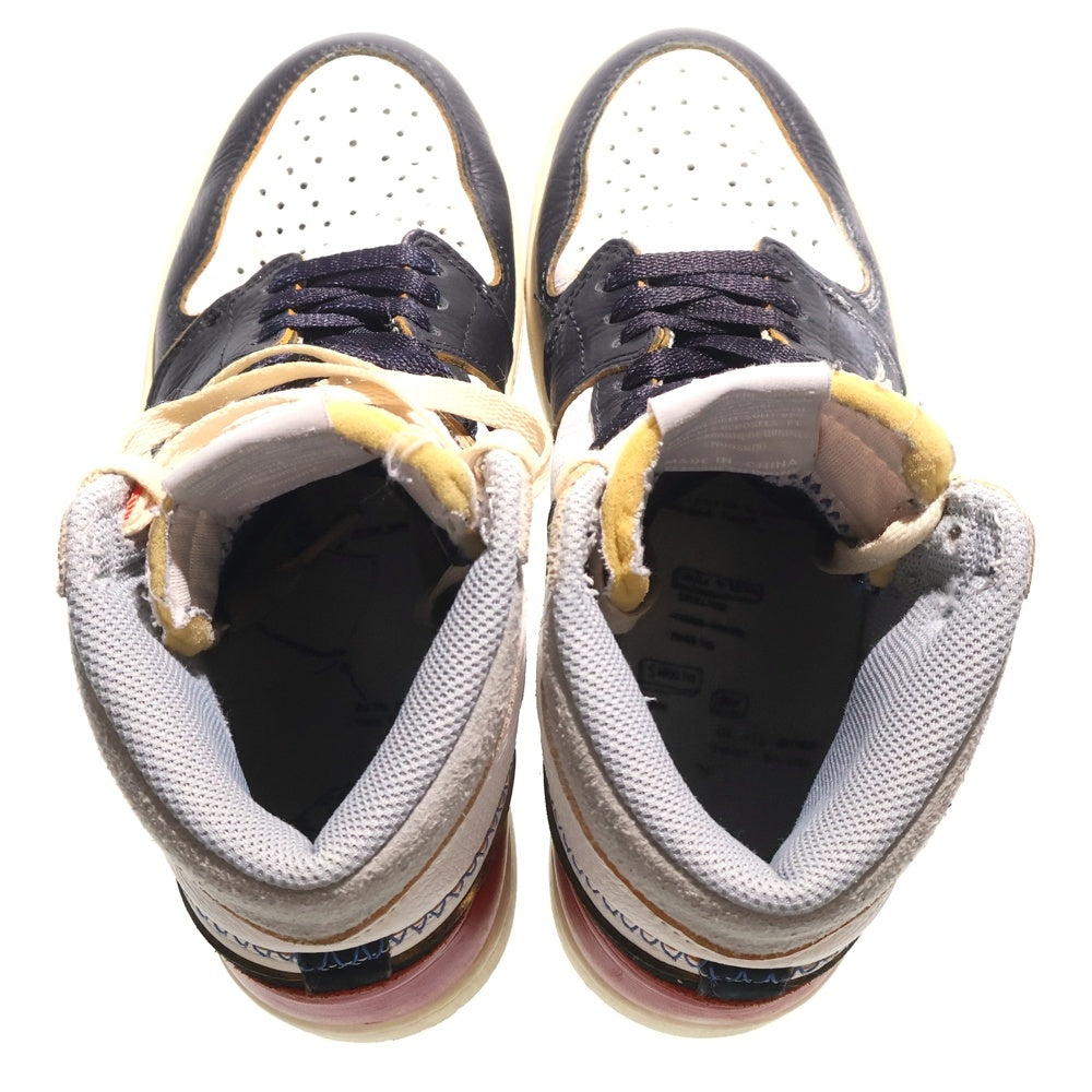 NIKE(ナイキ) ×UNION AIR JORDAN 1 RETRO HI NRG BV1300-106 ユニオン エアジョーダン1 ハイカットスニーカー ブラック/レッド/ホワイト US6.5/24.5cm レディース