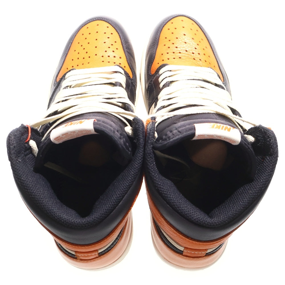 NIKE(ナイキ) AIR JORDAN 1 RETRO HIGH OG SHATTERED BACKBOARD 555088-005 エアジョーダン1レトロハイシャッタードバックボード ハイカットスニーカー US9.5/27.5cm オレンジ