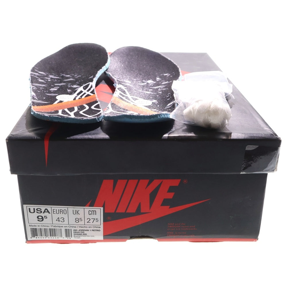 NIKE(ナイキ) AIR JORDAN 1 RETRO HIGH OG SHATTERED BACKBOARD 555088-005 エアジョーダン1レトロハイシャッタードバックボード ハイカットスニーカー US9.5/27.5cm オレンジ