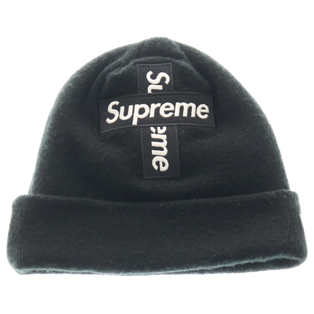 SUPREME(シュプリーム) 20AW×New Era Cross Box Logo Beanie ニューエラ クロスボックス ビーニー ブラック
