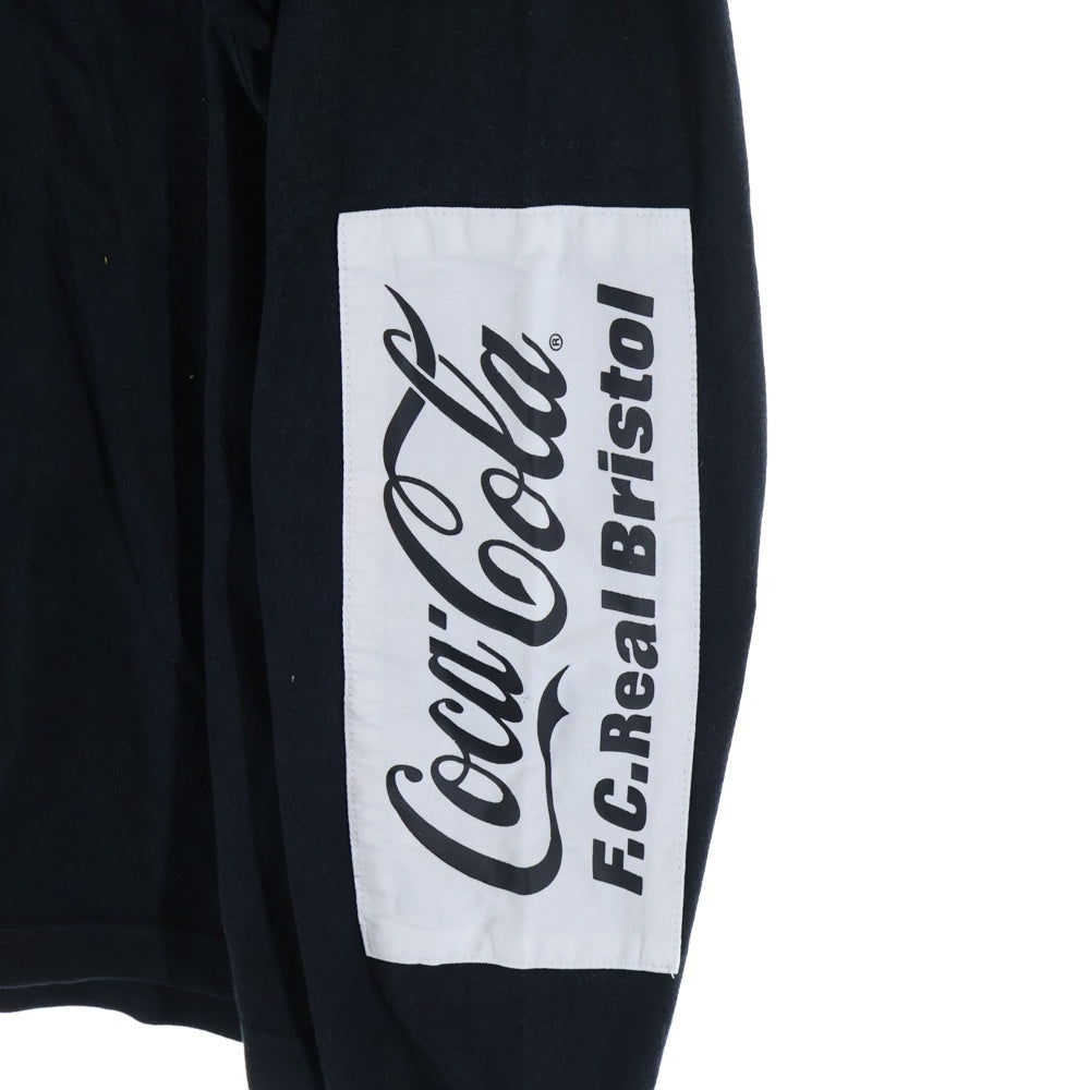 F.C.R.B./F.C.Real Bristol/FCRB(エフシーアールビー/エフシーレアルブリストル) COCA-COLA PATCHED コカコーラ フロントロゴプリント長袖シャツ FCRB-200020 ブラック
