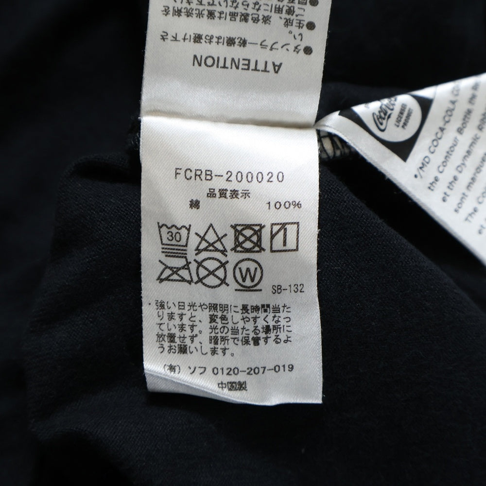 F.C.R.B./F.C.Real Bristol/FCRB(エフシーアールビー/エフシーレアルブリストル) COCA-COLA PATCHED コカコーラ フロントロゴプリント長袖シャツ FCRB-200020 ブラック