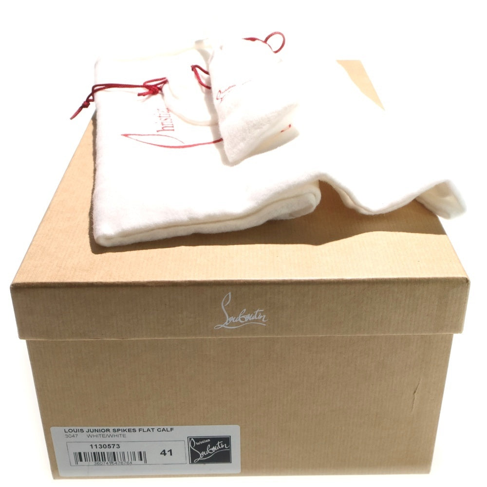CHRISTIAN LOUBOUTIN(クリスチャンルブタン) Louis Junior Spikes スタッズ レザ ローカットスニーカー 1130573 ホワイト