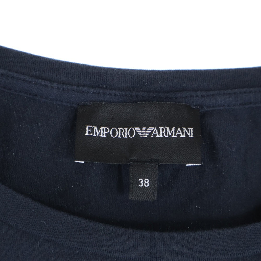 EMPORIO ARMANI(エンポリオアルマーニ) マンガベア フロントロゴ 半袖Tシャツ カットソー 3H2T6Q 2JQAZ ネイビー レディース