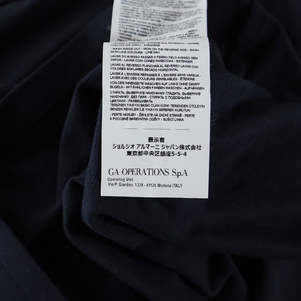 EMPORIO ARMANI(エンポリオアルマーニ) マンガベア フロントロゴ 半袖Tシャツ カットソー 3H2T6Q 2JQAZ ネイビー レディース